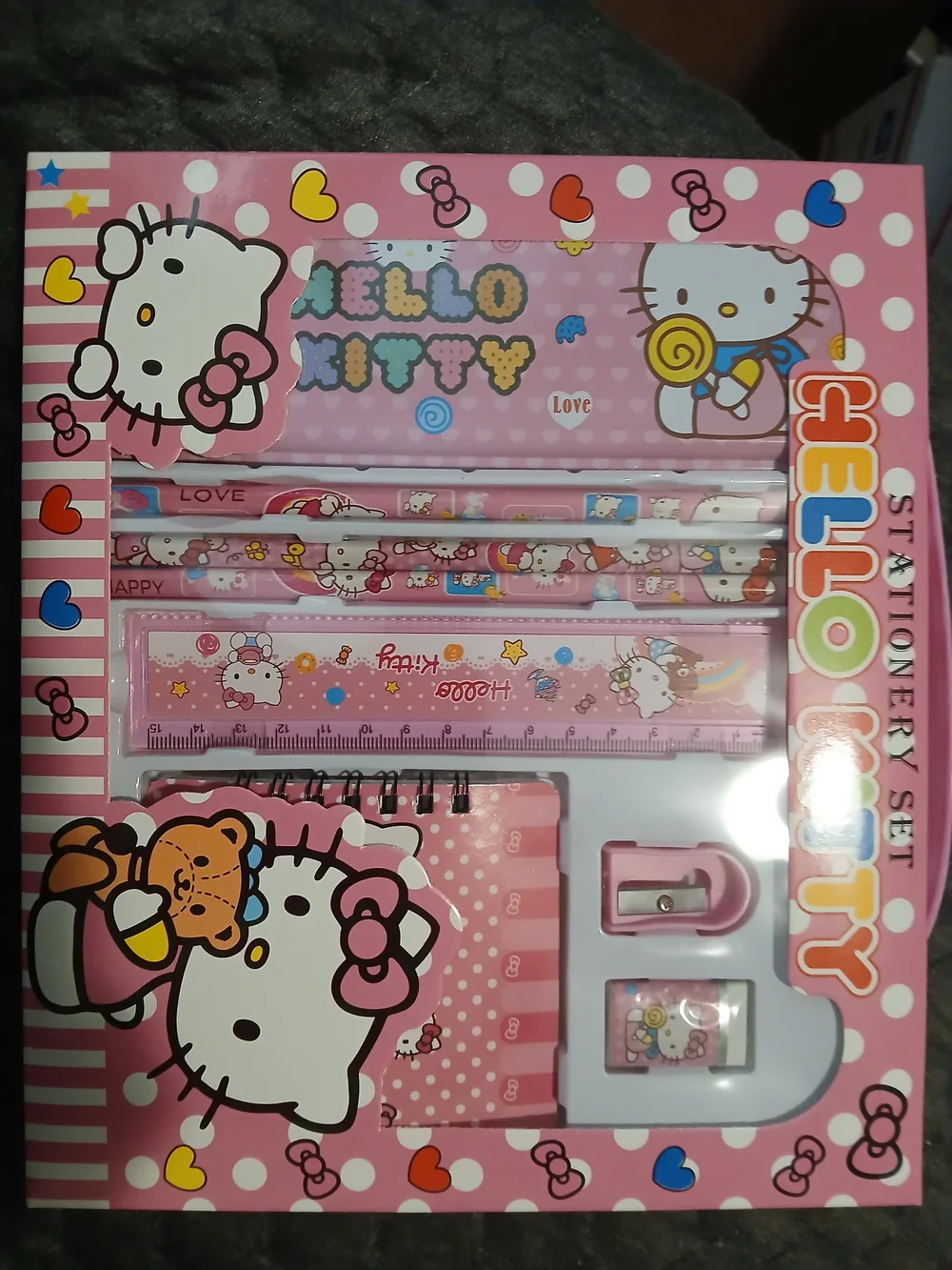 Pink Hello Kitty Stationery Set